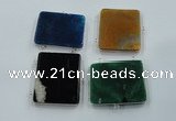 NGC67 45*55mm rectangle agate connectors wholesale