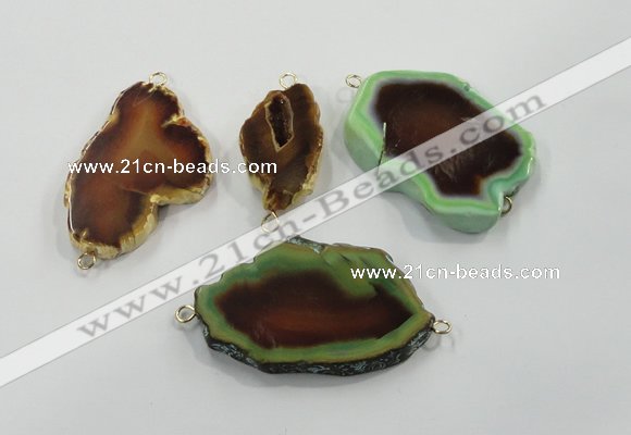 NGC68 20*40mm - 40*60mm freeform agate connectors wholesale