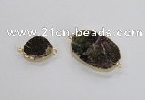 NGC689 15*20mm - 25*35mm freeform tourmaline gemstone connectors