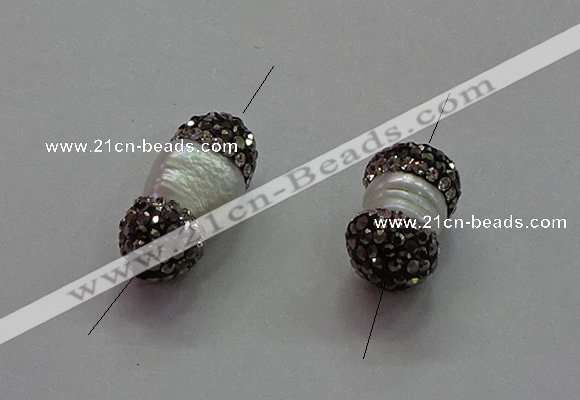 NGC7503 8*14mm - 8*20mm nuggets shell pearl connectors wholesale