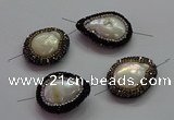 NGC7509 22*25mm - 22*30mm freeform pearl connectors wholesale