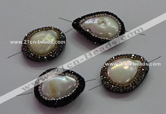 NGC7509 22*25mm - 22*30mm freeform pearl connectors wholesale