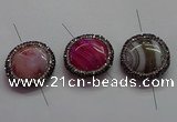 NGC7515 26mm - 28mm coin agate connectors wholesale