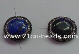NGC7522 25mm coin lapis lazuli connectors wholesale