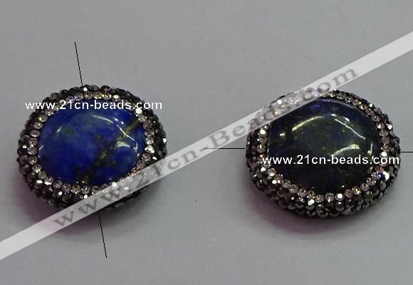 NGC7522 25mm coin lapis lazuli connectors wholesale