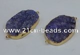 NGC8002 30*40mm - 35*45mm freeform druzy agate connectors