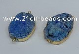 NGC8004 30*40mm - 35*45mm freeform druzy agate connectors