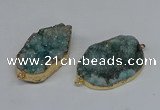 NGC8005 30*40mm - 35*45mm freeform druzy agate connectors