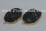 NGC8007 30*40mm - 35*45mm freeform druzy agate connectors