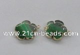 NGC855 28mm - 30mm flower agate gemstone connectors wholesale