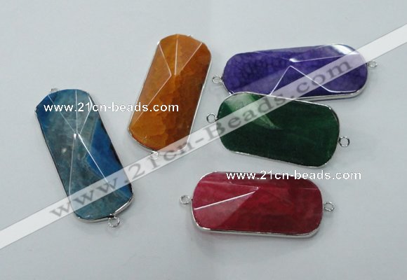 NGC87 25*45mm - 22*55mm agate gemstone connectors wholesale