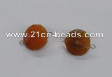 NGC876 15*20mm bicone agate gemstone connectors wholesale