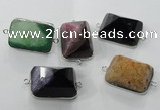 NGC94 18*22*30mm druzy agate connectors wholesale