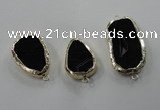 NGC97 25*30mm - 35*45mm freeform druzy agate connectors wholesale