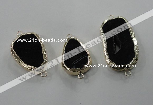 NGC97 25*30mm - 35*45mm freeform druzy agate connectors wholesale