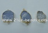 NGC98 20*30mm - 25*35mm freeform druzy agate connectors wholesale