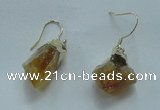 NGE08 13*18mm - 15*20mm nuggets citrine gemstone earrings wholesale