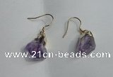 NGE09 13*18mm - 15*20mm nuggets amethyst earrings wholesale