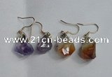 NGE10 13*18mm - 15*20mm nuggets amethyst & citrine earrings wholesale