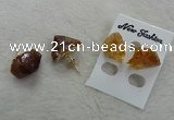 NGE135 12*14mm - 13*18mm nuggets citrine gemstone earrings