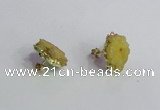 NGE139 12*14mm - 15*18mm freeform druzy agate gemstone earrings