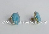 NGE142 12*14mm - 15*18mm freeform druzy agate gemstone earrings