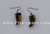 NGE153 11*20mm – 11*22mm oxhorn tiger eye gemstone earrings