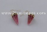 NGE155 11*20mm – 12*22mm cone agate gemstone earrings wholesale