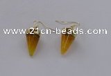 NGE156 11*20mm – 12*22mm cone agate gemstone earrings wholesale