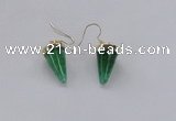 NGE158 11*20mm – 12*22mm cone agate gemstone earrings wholesale