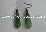 NGE16 10*40mm teardrop agate gemstone earrings wholesale