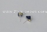 NGE165 4*6mm – 5*8mm freeform lapis lazuli gemstone earrings