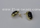 NGE198 10*14mm oval agate gemstone earrings wholesale