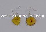 NGE206 18*20mm - 20*25mm freeform druzy agate gemstone earrings