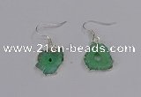 NGE210 18*20mm - 20*25mm freeform druzy agate gemstone earrings