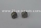 NGE215 8mm coin druzy agate gemstone earrings wholesale