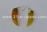 NGE227 10*40mm - 12*45mm oxhorn agate gemstone earrings wholesale