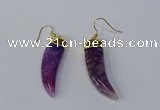 NGE228 10*40mm - 12*45mm oxhorn agate gemstone earrings wholesale