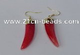 NGE229 10*40mm - 12*45mm oxhorn agate gemstone earrings wholesale