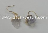 NGE23 10*14mm - 12*16mm nuggets druzy quartz earrings wholesale