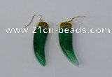 NGE231 10*40mm - 12*45mm oxhorn agate gemstone earrings wholesale