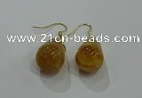 NGE234 15*20mm teardrop agate gemstone earrings wholesale