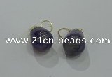 NGE235 15*20mm teardrop agate gemstone earrings wholesale