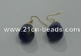 NGE237 15*20mm teardrop agate gemstone earrings wholesale