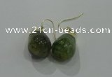 NGE238 15*20mm teardrop agate gemstone earrings wholesale