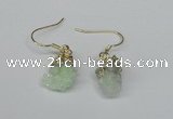 NGE25 10*14mm - 12*16mm nuggets druzy quartz earrings wholesale