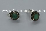 NGE283 15mm - 16mm coin australia chrysoprase earrings wholeasle