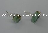 NGE310 6*8mm - 8*10mm nuggets amazonite earrings wholesale