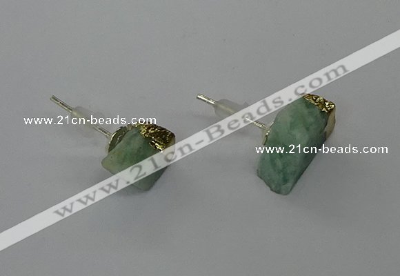 NGE310 6*8mm - 8*10mm nuggets amazonite earrings wholesale