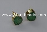 NGE317 12mm - 14mm freeform druzy agate earrings wholesale